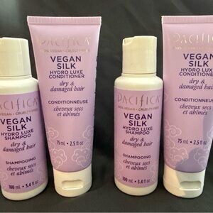 Two Pacifica Vegan Silk Hair Care Set - Shampoo and Conditioner